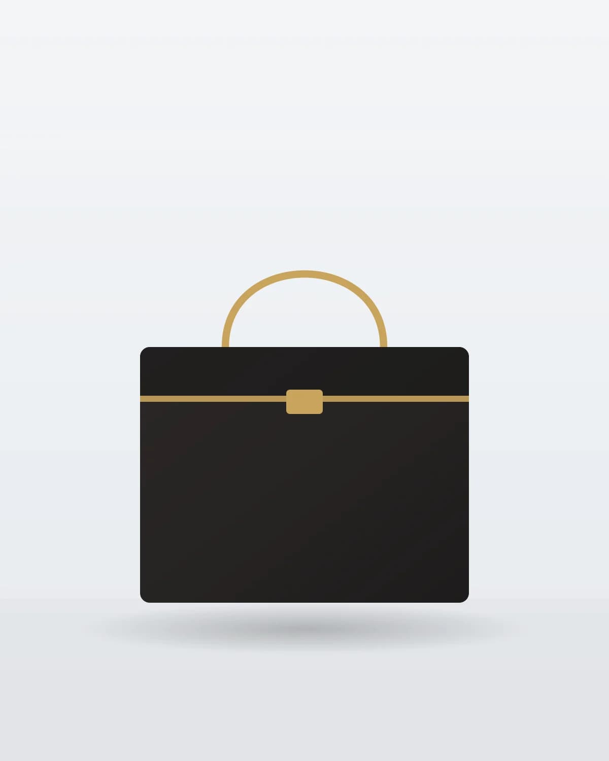 Structured Box Clutch in Black — illustration